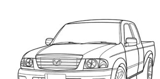 mazda pickup truck coloring book to print