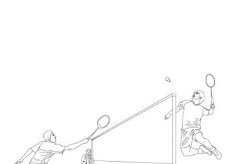 badminton match coloring book to print