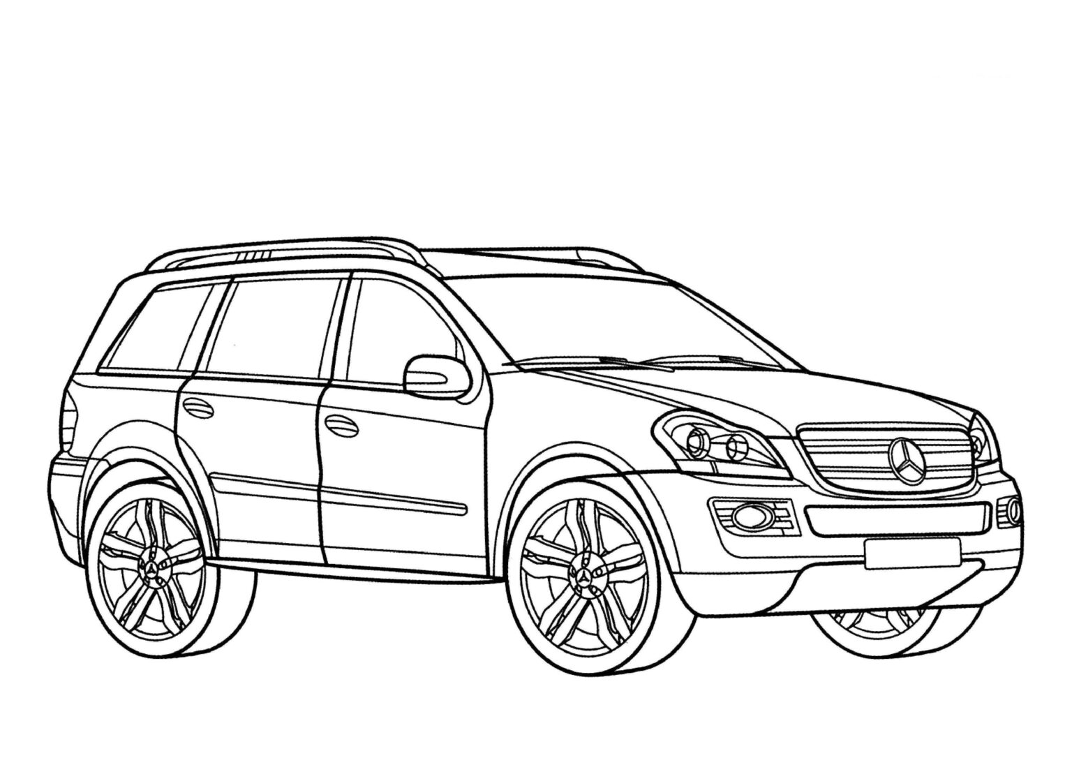 Mercedes GLC coloring book to print and online