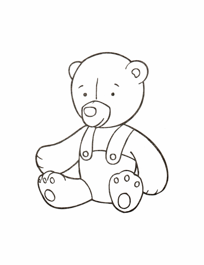 medvedík moja obľúbená hračka omaľovánky na vytlačenie