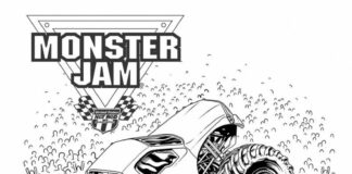 monster jam hot wheels omalovánky k vytisknutí