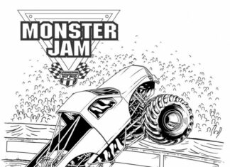 monster jam hot wheels coloring book to print