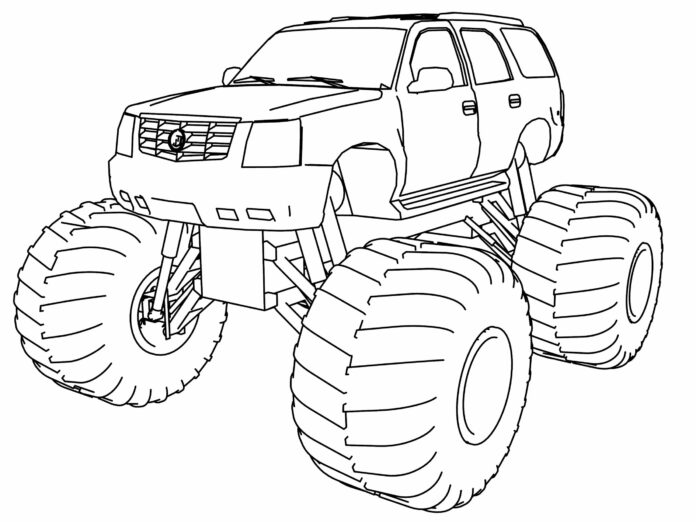 monster truck hot wheels omalovánky k vytisknutí