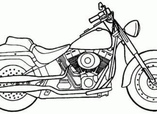 Harley-Motorrad-Malbuch zum Ausdrucken