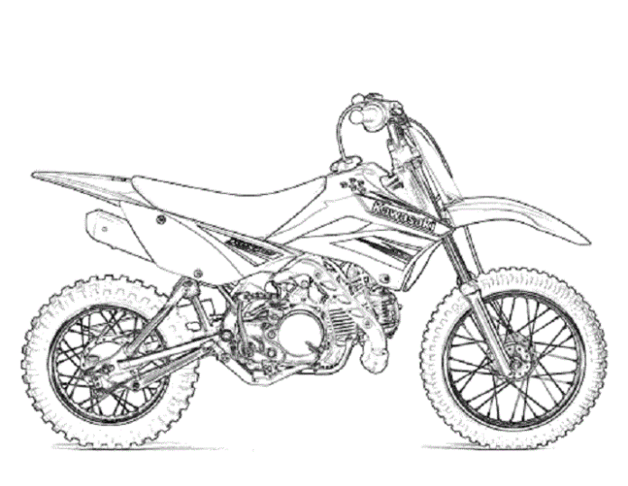 off-road motorcycle coloring book to print
