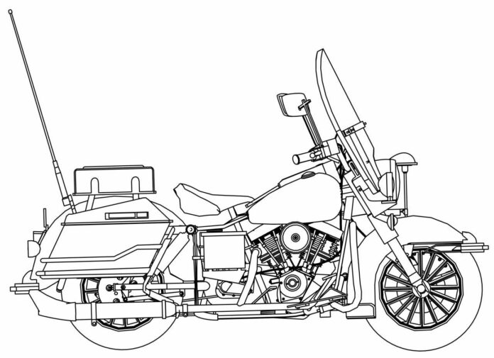 Honda touring motorcykel billede til udskrivning