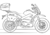rendőrségi motorkerékpár nyomtatható színezőkönyv