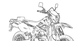 livre à colorier sur la moto suzuki à imprimer