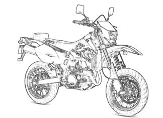 livre à colorier sur la moto suzuki à imprimer