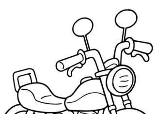 Motorrad-Malbuch zum Ausdrucken