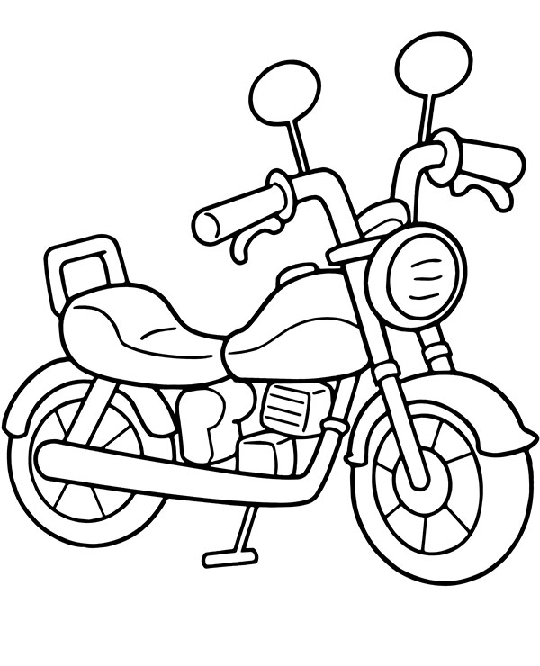 livre à colorier sur la moto à imprimer