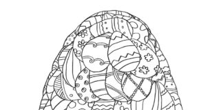 mosaic easter eggs coloring book to print