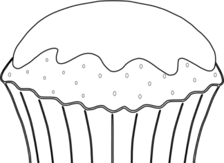 livro de colorir imprimível para muffins