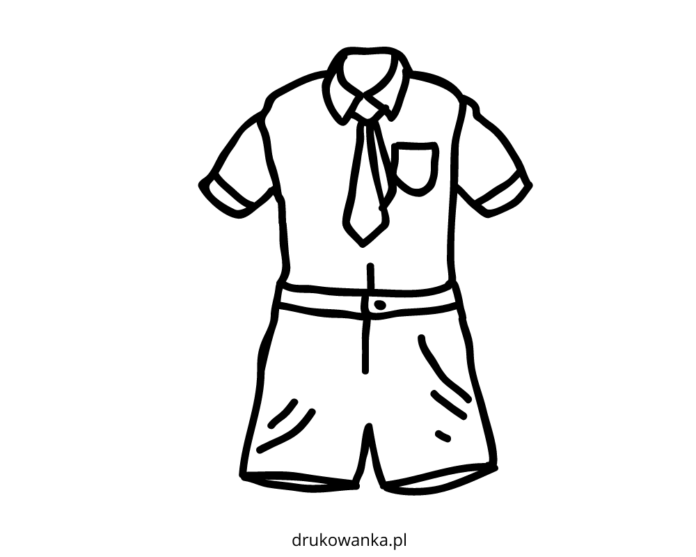 school uniform for boys coloring book to print