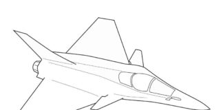 戦闘機塗り絵