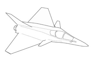 Färgbok om stridsflygplan för barn