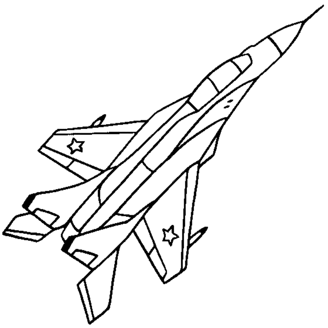 myśliwiec rysunek kolorowanka do drukowania