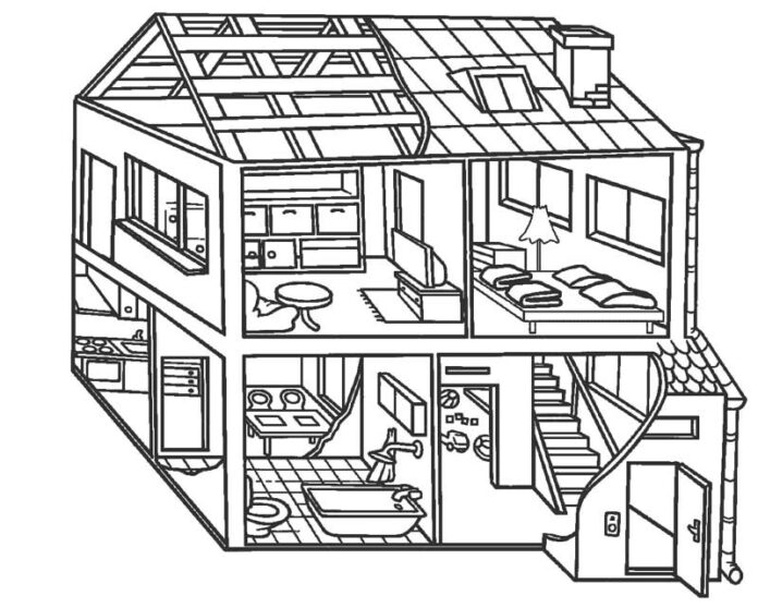 my dream house coloring book to print