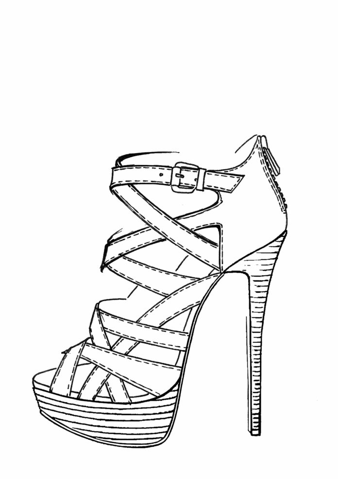 Heeled shoes printable picture