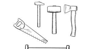 Imagen imprimible de herramientas de carpintero
