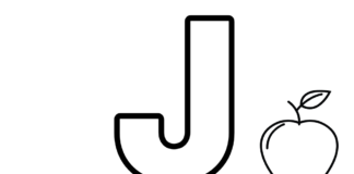 learning letters j printable coloring book