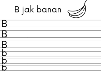 Den Buchstaben b schreiben lernen Malbuch zum Ausdrucken