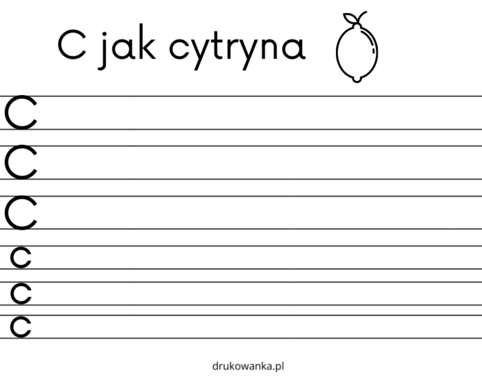 Lernen, den Buchstaben C zu schreiben Malbuch zum Ausdrucken