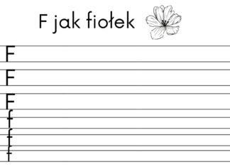 f betű írásának megtanulása nyomtatható kifestőkönyv