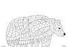 bear mosaic coloring book to print