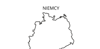 ドイツ地図の塗り絵印刷