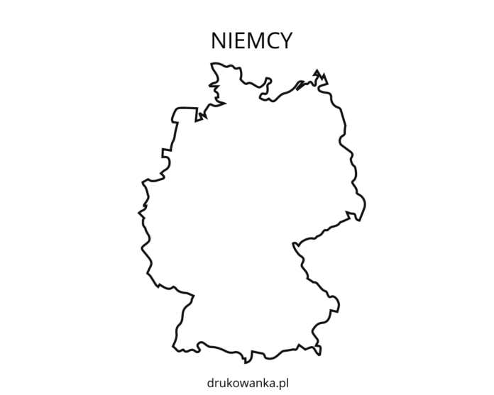 mapa Nemecka na vyfarbenie k vytlačeniu