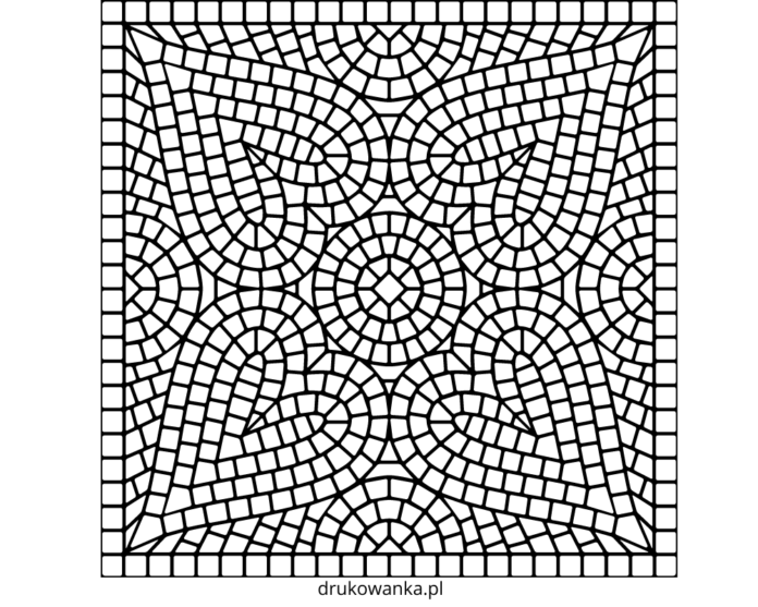 unusual mosaic coloring book to print