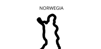 norwegia mapa kolorowanka do drukowania