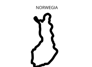 norwegia mapa kolorowanka do drukowania