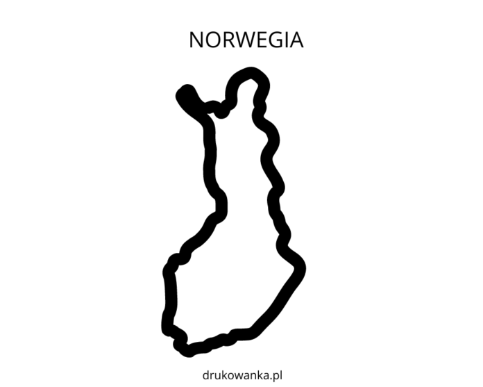 Norjan kartta värityskirja tulostettava