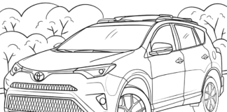 nuevo toyota rav 4 libro para colorear para imprimir