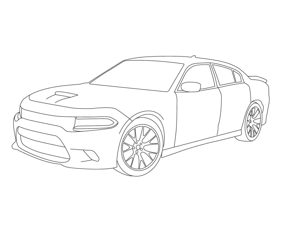 New dodge charger coloring book to print and online.