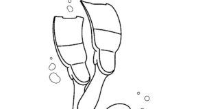 diver printable coloring book