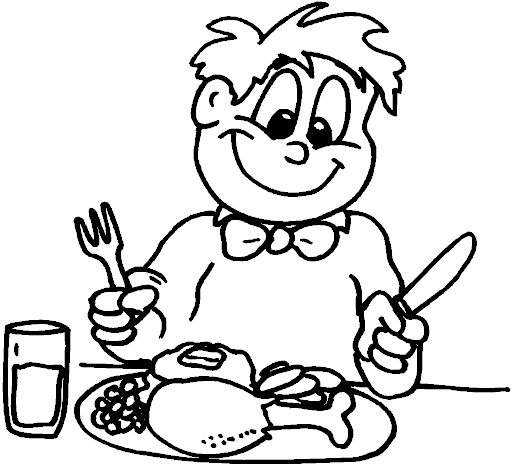 dinner on the table coloring book to print
