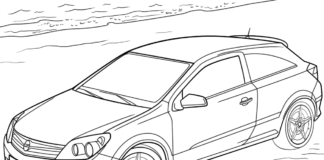 opel astra coloring book to print