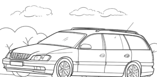 opel omega coloring book to print