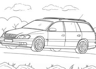 opel omega coloring book to print