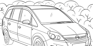 opel zafira coloring book to print