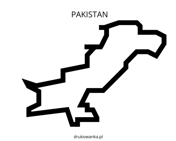 karta över Pakistan att färglägga bok som kan skrivas ut