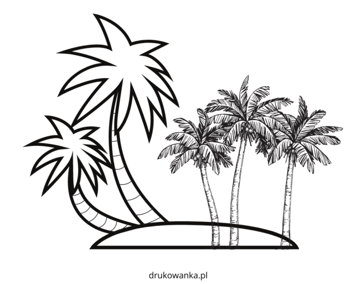 palms coloring book to print