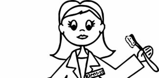 lady dentist coloring book to print