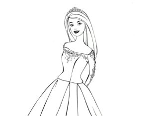 Imagem de vestido de noiva para imprimir