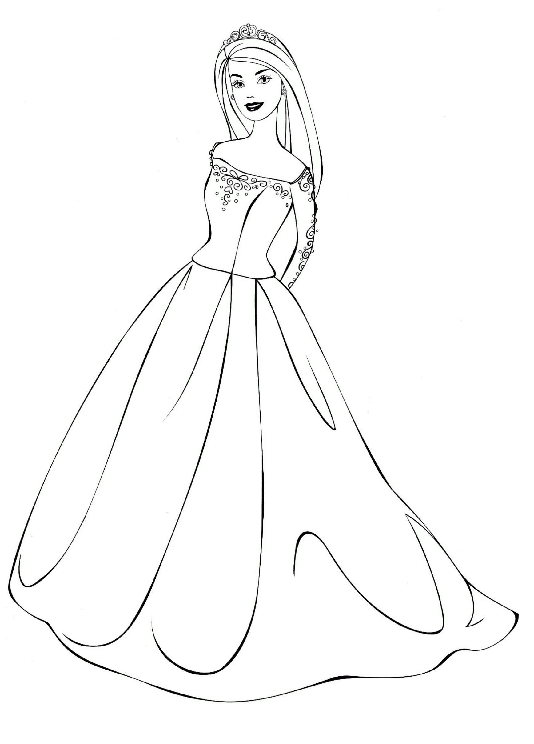  48 Dress Coloring Pages To Print  Free
