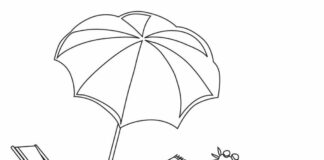 livre de coloriage sur les parapluies de plage à imprimer