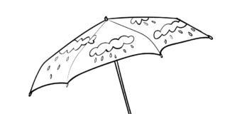 umbrella printable coloring book